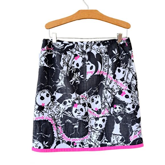 Lilly Pulitzer Pandamonium Skirt Size 2 White Label Originals Panda Print - Picture 7 of 8